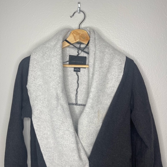 Sanctuary Fleece Soft Gray Button Sweater Size Small - Picture 2 of 14